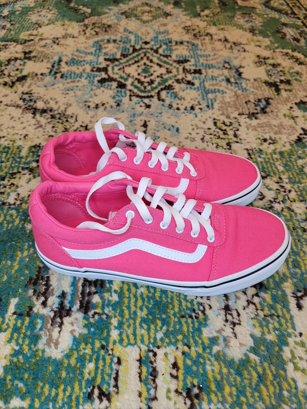 Vans Pink Old School Ward Women's Lace Up Shoes, Size Womens 6
